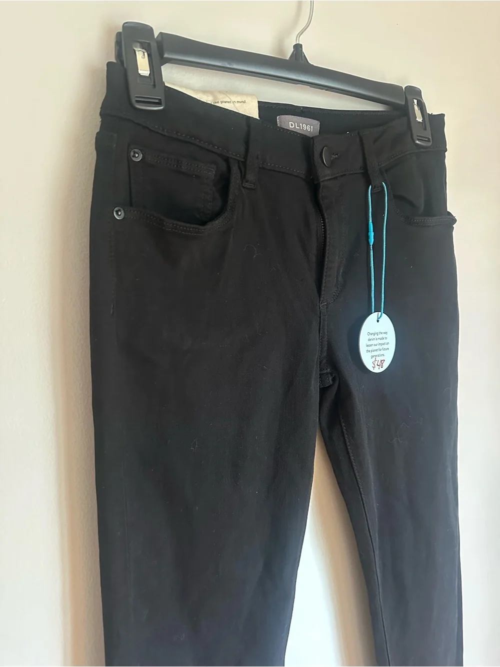 DL1961 - NEW Girls Chloe Skinny High Rise Black Jeans Size 16  Adjustable Waist